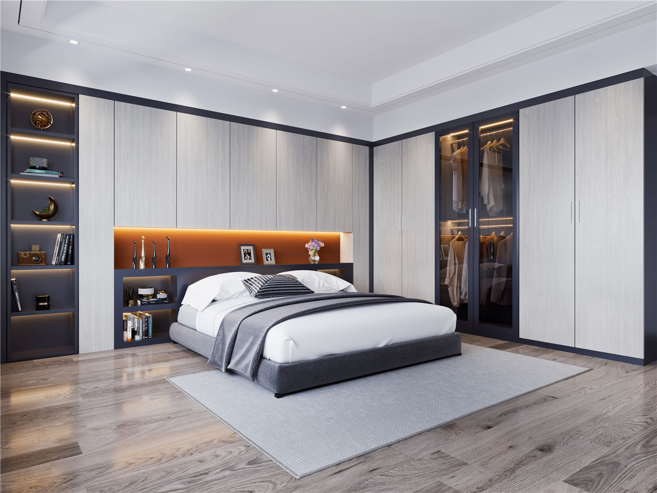 清風(fēng)胡桃生態(tài)板-板材全屋定制案例